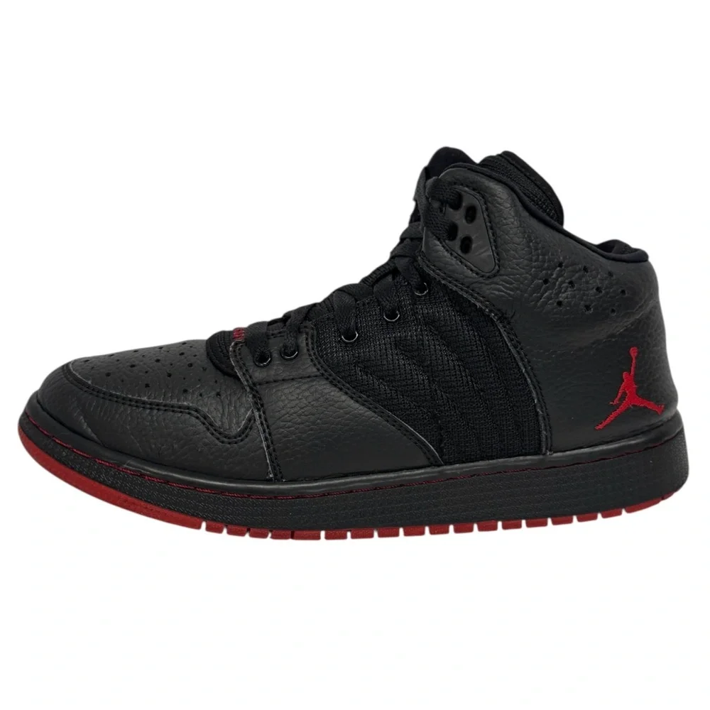 Nike Air Jordan 1 Flight 4 Premium GS Black Red #828237-006 Youth Sneakers 6.5Y